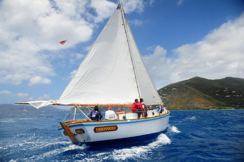 Jost van Dyke Preservation Society's Endeavour II sailed to Tortola to compete in the 3rd Annual VP Bank Tortola Sloop Spring Challenge photo copyright Todd VanSickle / BVI Spring Regatt taken at Royal BVI Yacht Club