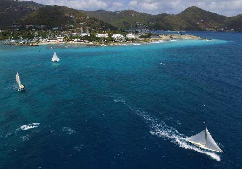 Four boats raced in the 3rd Annual VP Bank Tortola Sloop Spring Challenge photo copyright Todd VanSickle / BVI Spring Regatt taken at Royal BVI Yacht Club