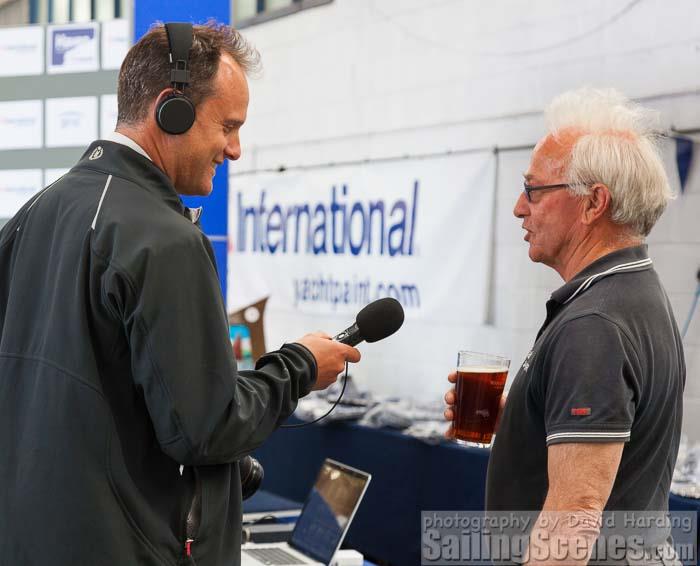 Mark Jardine interviews Jim Macgregor at the International Paint Poole Regatta prize giving photo copyright David Harding / www.sailingscenes.com taken at 