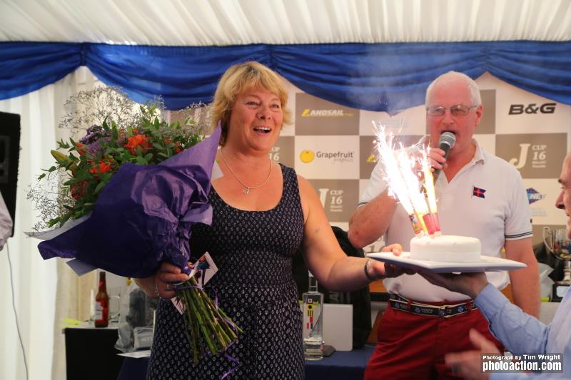 Happy Birthday Marie-Claude Heys with the compliments of Chris Mansfield, Commodore of the Royal Southern Yacht Club photo copyright Tim Wright / www.photoaction.com taken at Royal Southern Yacht Club