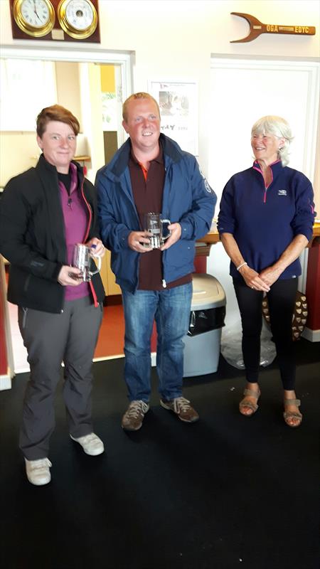 GP14 Ulster Championship Silver Fleet Winners Steve Nelson and Brenda Preston photo copyright Laura Thompson taken at East Down Yacht Club