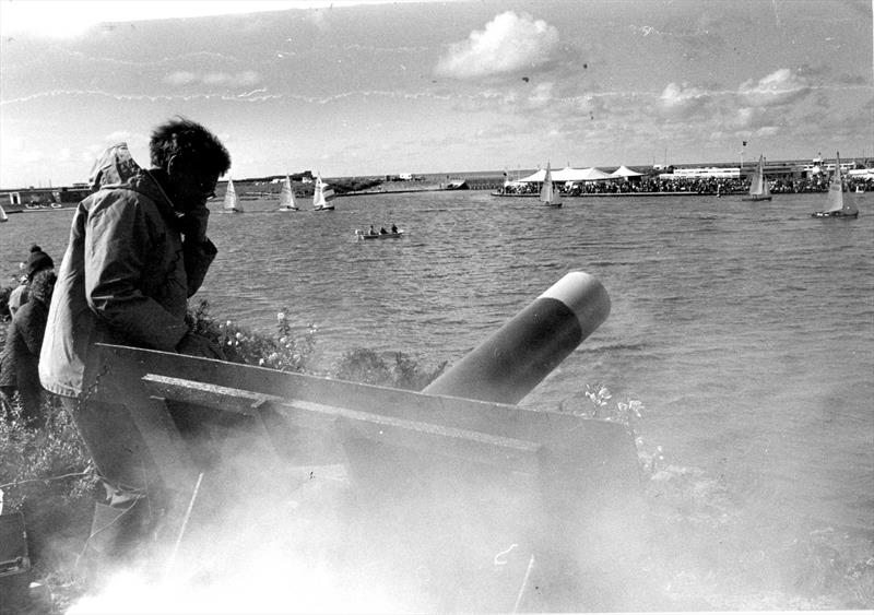 Artillery fire on the island to finish at the West Lancs 24 hour race photo copyright WLYC taken at West Lancashire Yacht Club