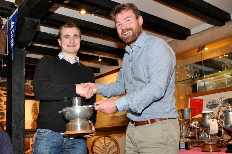 Ben Wilcox was presented with 4 trophies from Robbie Lawson, Commodore at the East Lothian Yacht Club Prize Giving - Ben sails in an RS400 dinghy with Jim Sinclair - photo © David Farmer
