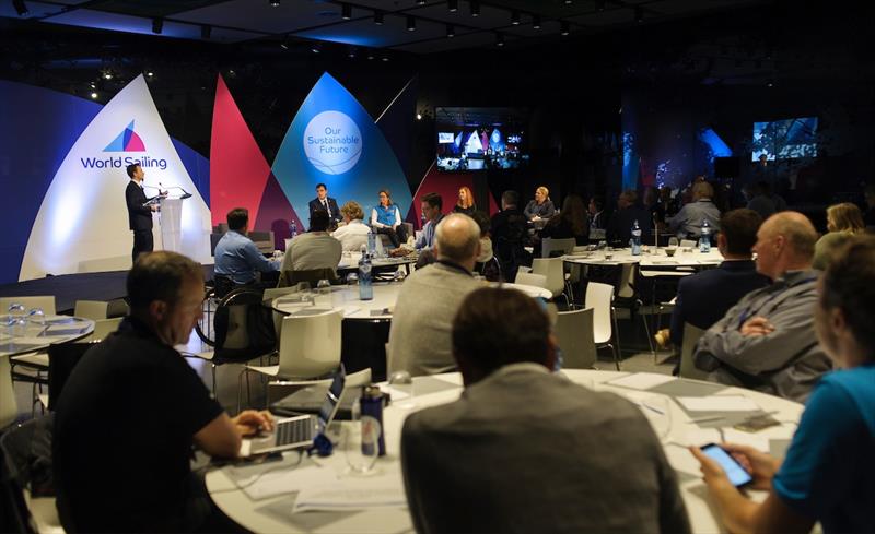 Alec Wilkinson leads the panel session at the Para World Sailing Forum photo copyright Dani Alvarez / World Sailing taken at 