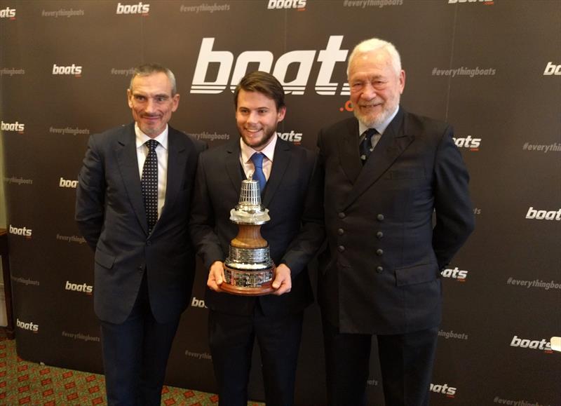 Amateur sailor Gavin Reid named boats.com YJA Yachtsman of the Year, with William Ward and Sir Robin Knox-Johnston photo copyright Mark Jardine / YachtsandYachting.com taken at 