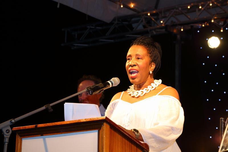 Shirlene Nibbs, Consultant in the Antigua & Barbuda Ministry of Tourism welcomed crews photo copyright Tim Wright / www.photoaction.com taken at Antigua Yacht Club