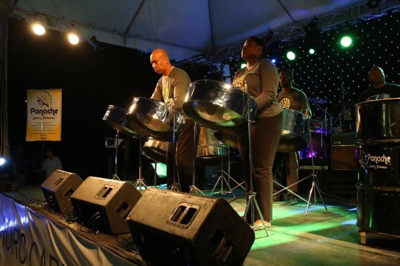 Panache Steel Orchestra kicked off the entertainment photo copyright Tim Wright / www.photoaction.com taken at Antigua Yacht Club