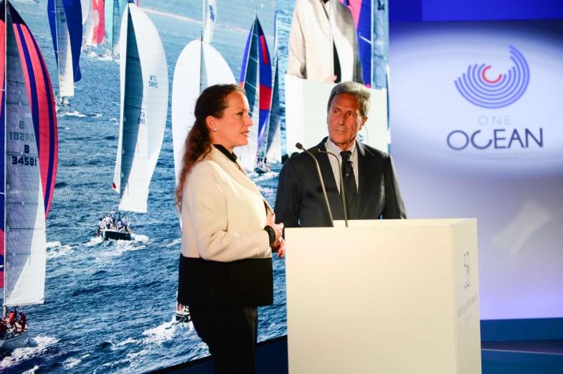 Princess Zahra Aga Khan &  Riccardo Bonadeo, YCCS Commodore photo copyright Marco Leonardi / YCCS / FeelRougeWS taken at Yacht Club Costa Smeralda
