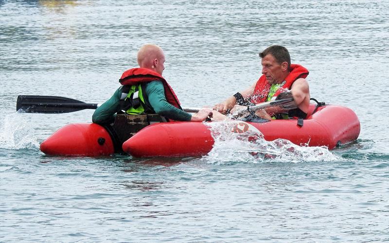 'Hoofing Run Ashore' row out to their yacht during the South West 3 Peaks Yacht Race - photo © Mary Alice Pollard