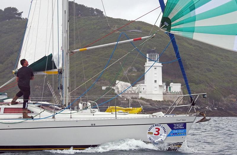 Team 'Gotta a Good Feeling' sail past St Anthony Lighthouse heading for Newlyn during the South West 3 Peaks Yacht Race - photo © Mary Alice Pollard