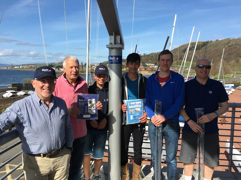 1st Fast Handicap, Jon Basset (DZero / LSC) and 1st Slow Handicap Stuart Gibson (Solo / CCC) in the Barton Marine Warm-Up Series at Largs photo copyright Martin Latimer taken at Largs Sailing Club