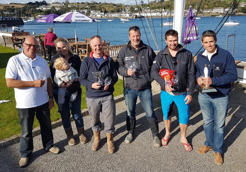 Coastal Offshore Group Series (COGS) Fowey to Falmouth prizewinners photo copyright Andrew Laming taken at Royal Cornwall Yacht Club