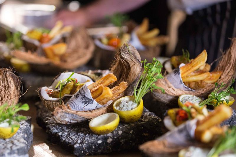 Trio of Lionfish dishes created by Chris Kenny, representing Land Rover BAR - photo © Harry KH / Land Rover BAR