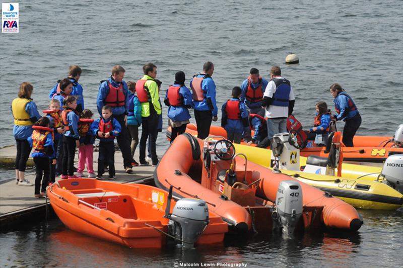 Visitors queuing up on the pontoon to be transferred to the sailing dinghies at the Draycote Water Sailing Club Open Day photo copyright Malcolm Lewin / www.malcolmlewinphotography.zenfolio.com/sail taken at Draycote Water Sailing Club