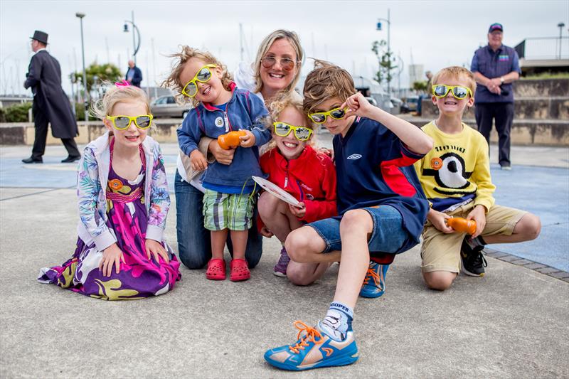 Caroline Dinenage with some Little Shipmates during the Gosport Marine Festival - photo © Gosport Marine Festival