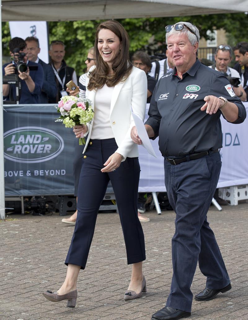 HRH Duchess of Cambridge at the Land Rover BAR Roadshow, Docklands Water Sports and Sailing Centre, East London photo copyright onEdition taken at Docklands Sailing & Watersports Centre