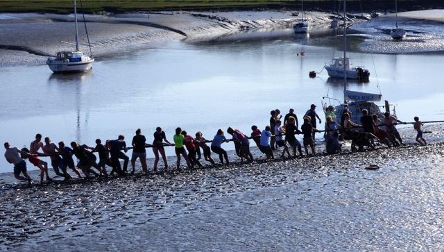 The winning team! Mudlarks Tug-o-War at Solway Yacht Club Cadet Week - photo © Ian Purkis