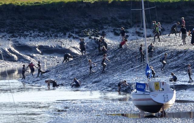 Mudlarks; slip-sliding delights (for some!) at Solway Yacht Club Cadet Week - photo © Ian Purkis