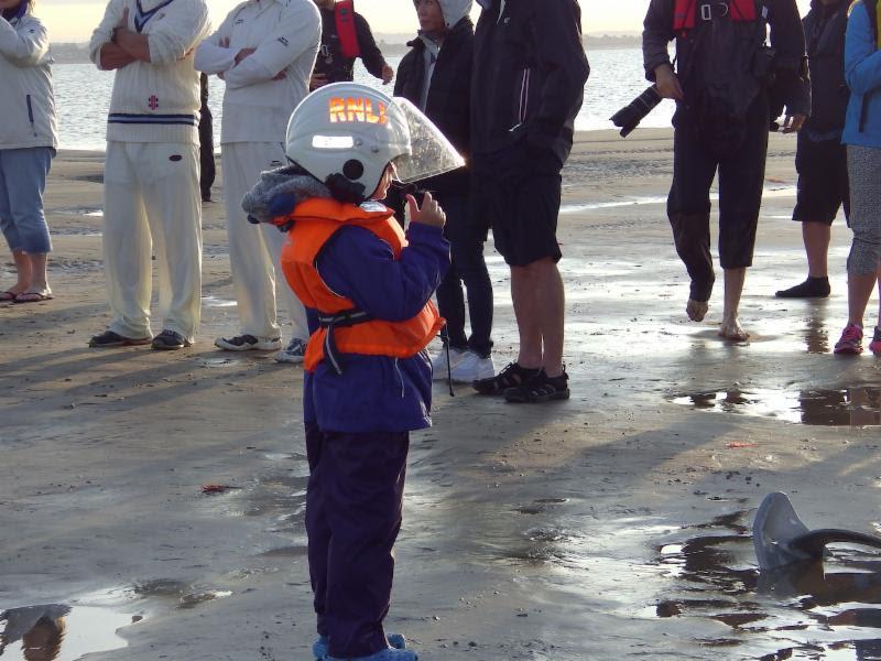 An especially early start for this young supporter at the Bramble Bank cricket match 2017 photo copyright Graham Nixon taken at Royal Southern Yacht Club