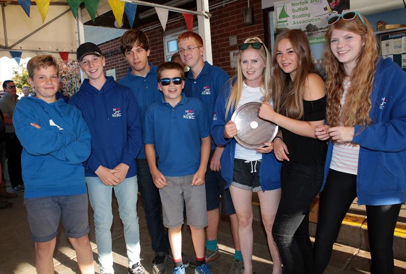 The victorious Horning SC team at the Broadland Youth Regatta photo copyright Robin Myerscough taken at Waveney & Oulton Broad Yacht Club