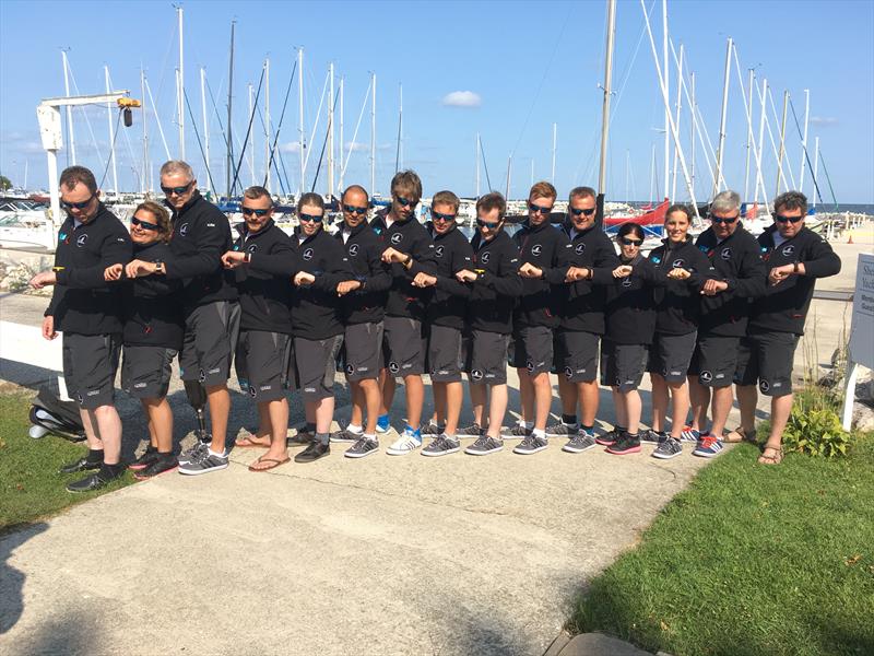 Great Britain arrive in the USA for the 2017 Blind Fleet Racing World Championship photo copyright Blind Sailing taken at Sheboygan Yacht Club