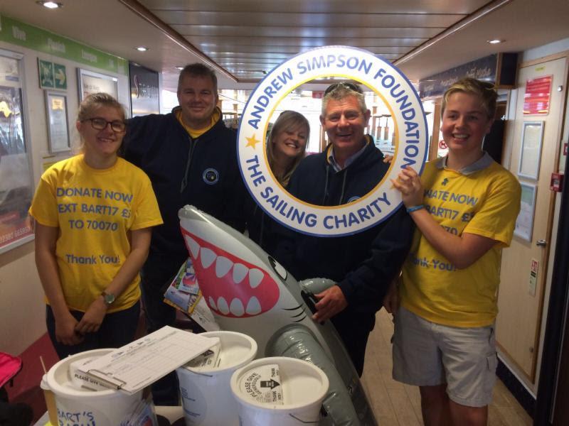 The cadets from Brading Haven Yacht Club on the Isle of Wight have spent the day to'ing and fro'ing between the Island and Southampton aboard Red Funnel's car ferry and with a captive audience have managed to raise over £500 during Bart's Bash 2017 - photo © Brading Haven Yacht Club