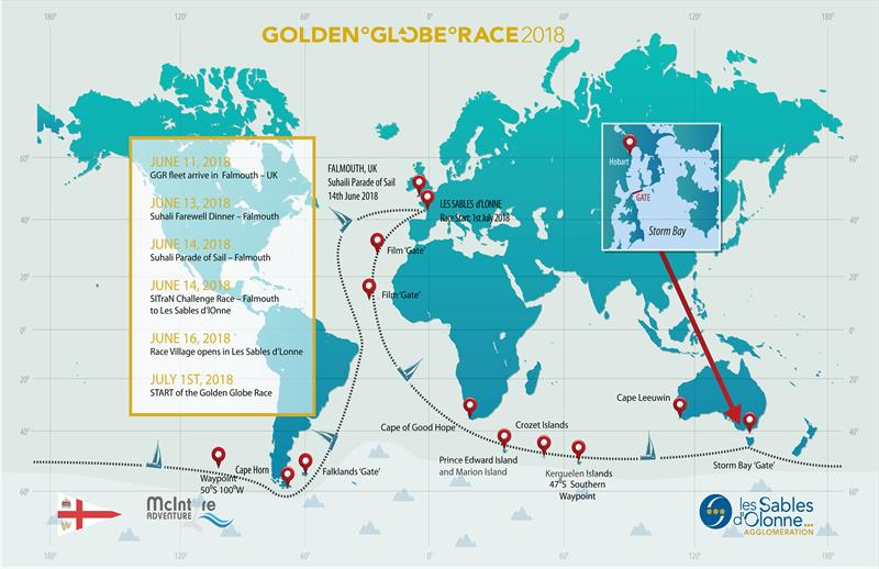 2018 Golden Globe Race course photo copyright 2018 Golden Globe Race taken at 