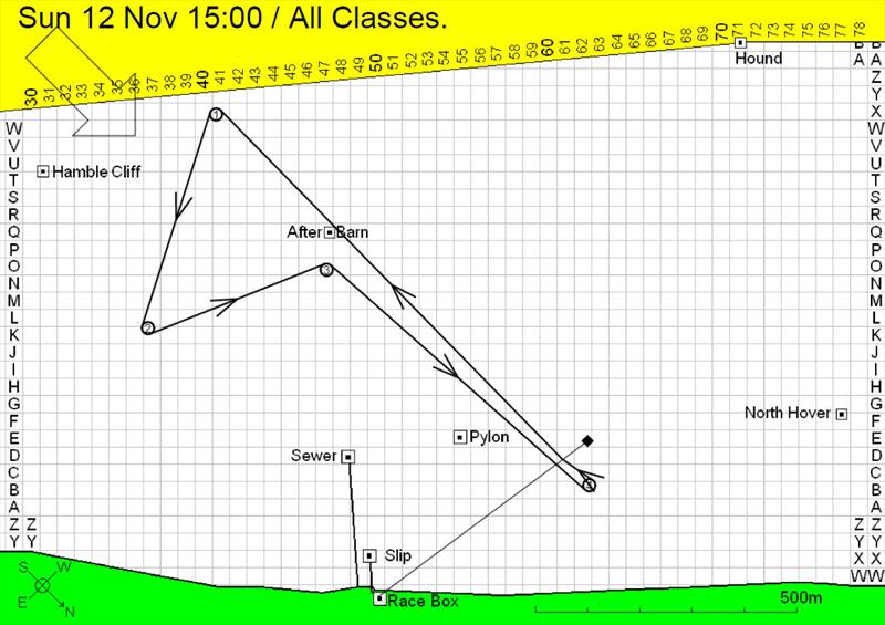 A computer held course, determined by wind direction - photo © Netley Sailing Club