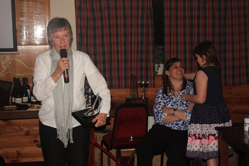 Gina Angus wins a Special award for Youth Week during the Dalgety Bay SC Celebration of 2017 photo copyright Ruby Panter taken at Dalgety Bay Sailing Club