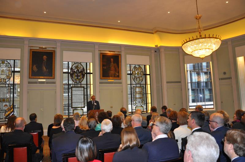Barry Pickthall, Chairman of the Yachting Journalists' Association addressing the annual Yachtsman of the Year Awards Ceremony at Trinity House, London photo copyright Cliff Webb taken at 