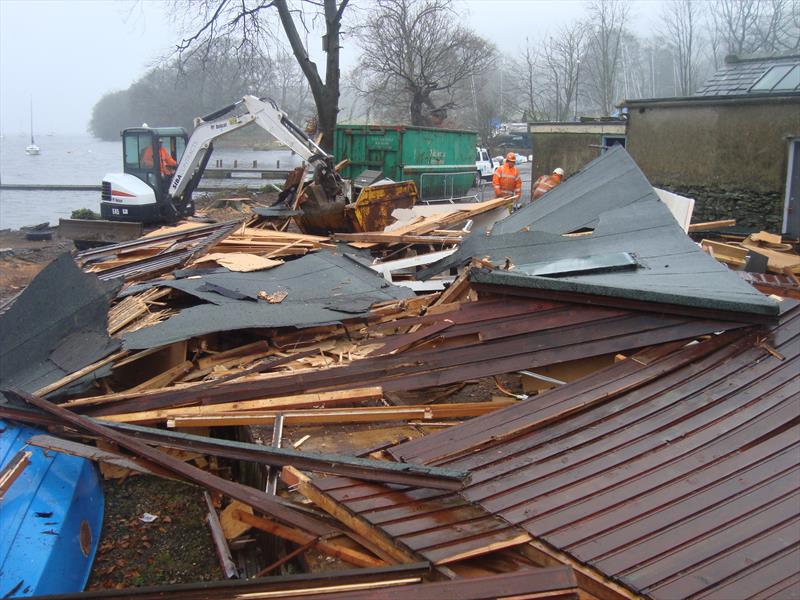 Goodbye to the old clubhouse at South Windermere Sailing Club photo copyright Mark Fearnley taken at South Windermere Sailing Club