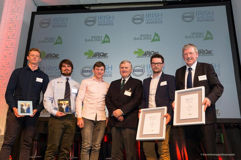 Simon Hoffman, Australia with Santiago Alegre, Johnny Durcan, Jack Roy, President Irish Sailing, Jay Stacy, Schull and Colin Byrne, Dun Laoghaire receiving the President's Award at the Volvo Irish Sailing Awards at the Volvo Irish Sailing Awards photo copyright David Branigan / Oceansport taken at Irish Sailing Association