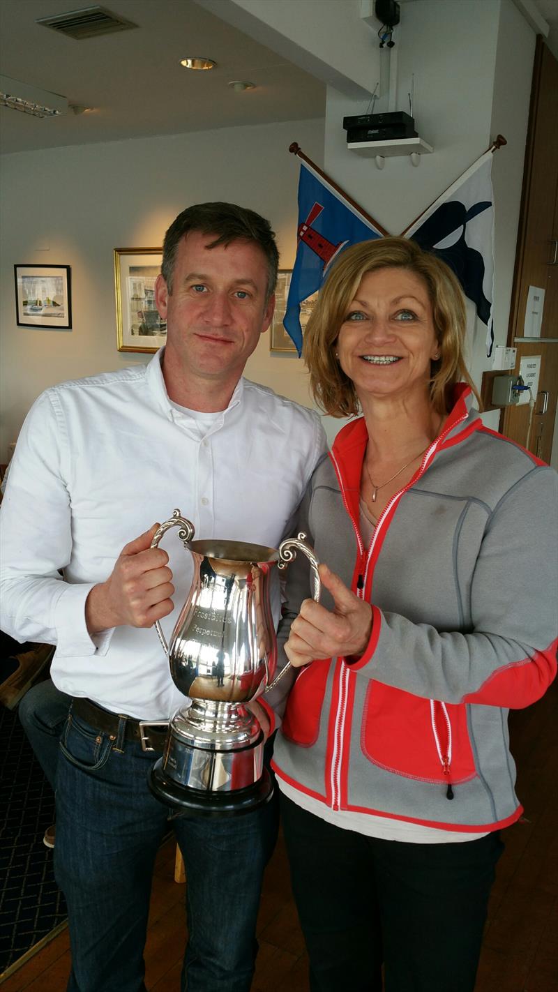 Noel Butler and Marie Barry (National YC), winners Fast PY Fleet in the 47th Dun Laoghaire Frostbites - photo © Frank Miller