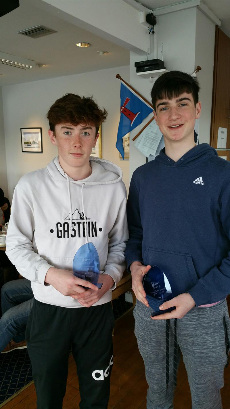 Conor Galligan & Adam Leddy, 3rd Slow PY Fleet in the 47th Dun Laoghaire Frostbites photo copyright Frank Miller taken at Dun Laoghaire Motor Yacht Club