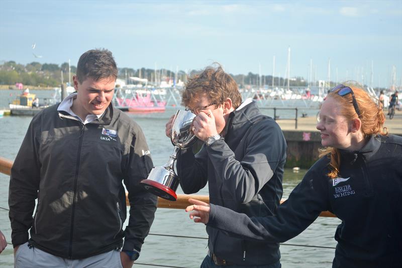 Winners Southampton with their victory drink at the EUSC Reunion Race Weekend - photo © Will Roberts