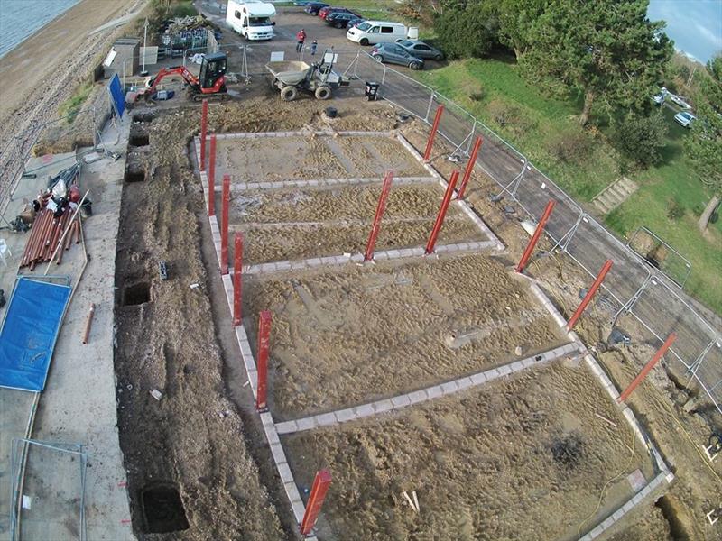 No chimney for Santa but Christmas Eve saw the first visible signs of the new Netley Sailing Club build photo copyright Steve Denham, NSC taken at Netley Sailing Club