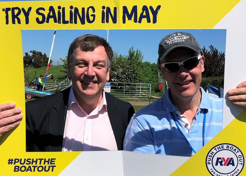 Maldon's local MP John Whittingdale enjoys the Blackwater Sailing Club Open Day photo copyright Nigel Butler taken at Blackwater Sailing Club