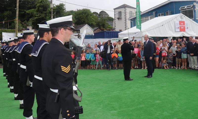 Tánaiste and Deputy Prime Minister of Ireland, Simon Coveney, inspects the Guard of Honour at Volvo Cork Week 2018 photo copyright Louay Habib / Volvo Cork Week taken at Royal Cork Yacht Club