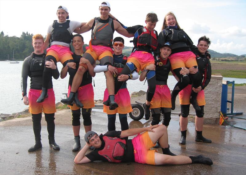 The boys and Katie celebrate at Solway Yacht Club Cadet Week photo copyright Becky Davison taken at Solway Yacht Club