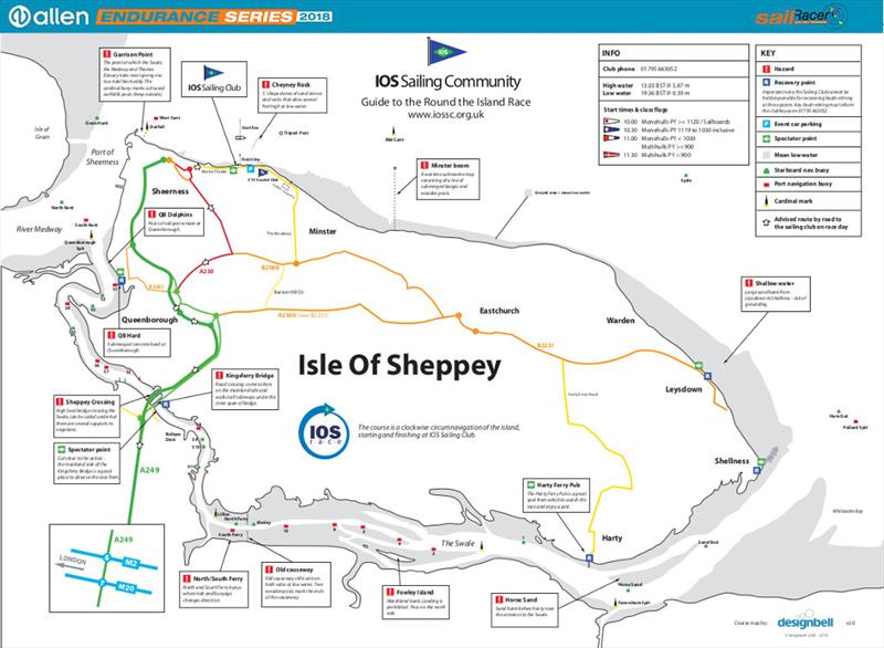 Round Sheppey Race course map - photo © Allen Endurance Series