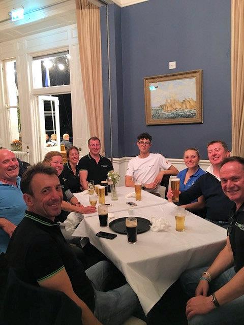 Mojito crew relaxing in the National Yacht Club, Dun Laoghaire after ISORA race 15 photo copyright ISORA taken at 