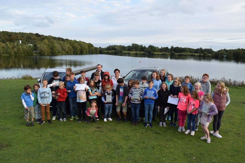 Ripon SC Paul Davis (Mill Volvo NE) and Fiona Spence (RSC YandJ Sailing Secretary) with some of the RSC and CSC Sailors photo copyright Gail Jackson taken at Ripon Sailing Club