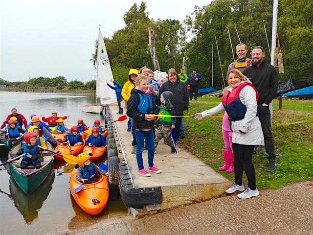 Veolia's Gemma Parkes cut the ribbon on the new section of waterfront at Greensforge Sailing Club photo copyright Karenza Morton taken at Greensforge Sailing Club