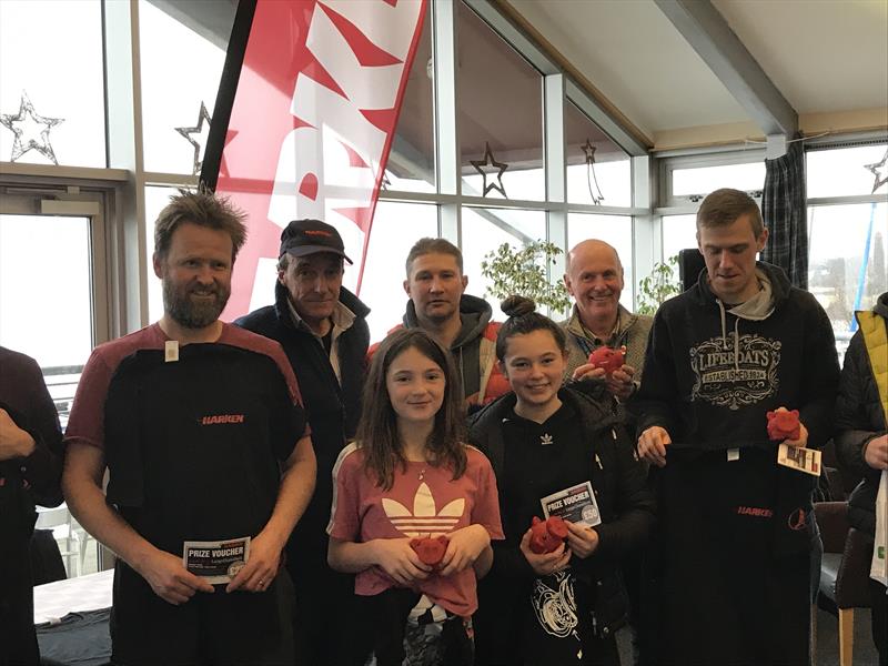 Prize winners in the Harken Winter Series at Largs photo copyright Martin Latimer taken at Largs Sailing Club