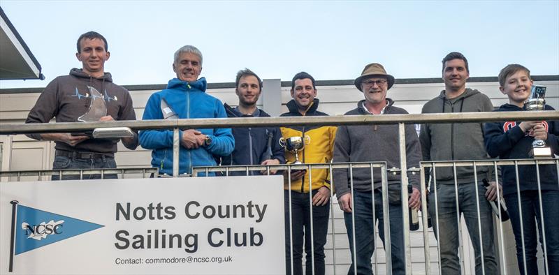 Prizewinners at Notts County's First of the Year Race 2019 in aid of the RNLI - photo © David Eberlin