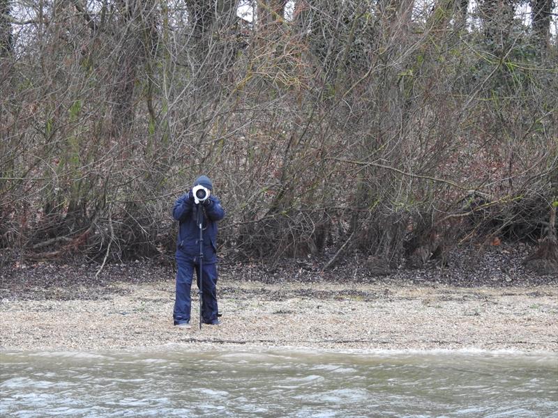 Our resident photographer dressed for the occasion on week 6 of the Alton Water Fox's Chandlery Frostbite Serie - photo © Emer Berry