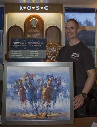 Ben Schooling wins the 2018 King George Gallop photo copyright Tim Olin / www.olinphoto.co.uk taken at King George Sailing Club