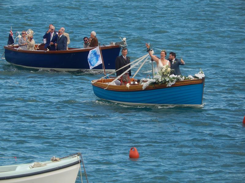 Pre-race wedding launch flotilla ahead of Salcombe Yacht Club Summer Series Race 1 photo copyright Malcolm Mackley taken at Salcombe Yacht Club