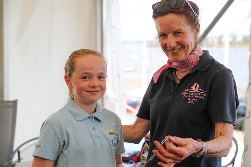 Charlotte White, winner of the slow fleet (small boat) competition in the KSSA Mid-Summer Regatta 2019 at Medway YC - photo © Jon Bentman