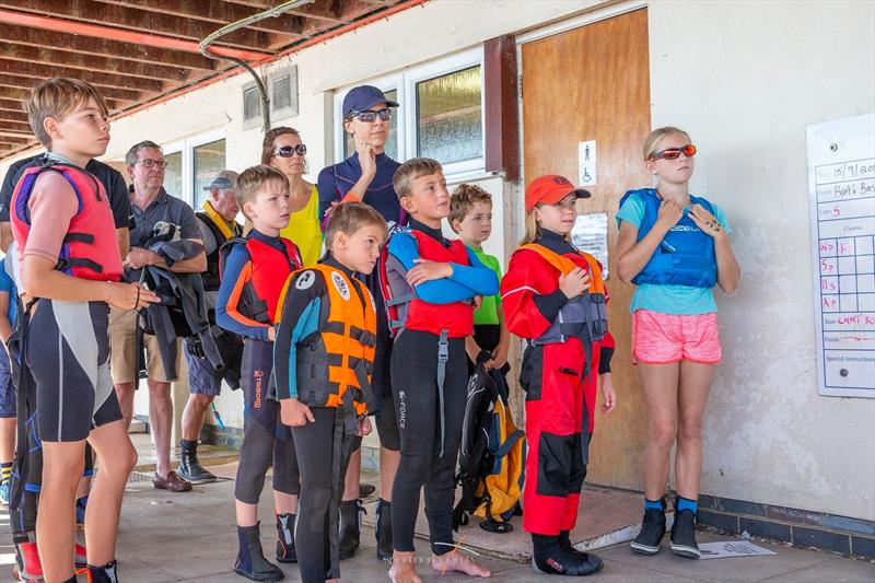 Briefing during Bart's Bash 2019 at Burghfield photo copyright www.Sportography.tv taken at Burghfield Sailing Club